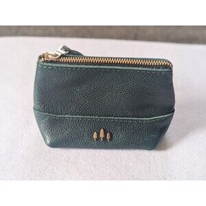 Portland Leather Goods Cosmetic Make Up Pouch Zip Up Travel Small